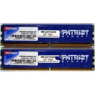 Память 1Gb (2x512Mb) DDR2 Patriot PSD251253381H pc4200 533MHz (Красково)